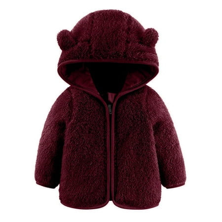 Penkiiy Fleece Jackets For Toddlers Girls Boys Fleece Hoody Jackets Kids Zip Up Outerwear Coat Toddler Kids Jacket Sweatshirt Cotton One-piece Romper 6-12 Months Wine on Sale 
Penkiiy Fleece Jackets For Toddlers Girls Boys Fleece Hoody Jackets Kids Zip Up Outerwear Coat Toddler Kids Jacket Sweatshirt Cotton One-piece Romper 6-12 Months Wine on Sale