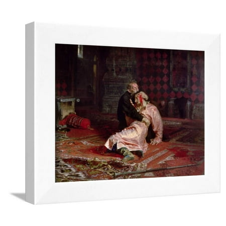 Ivan the Terrible and His Son on the 16th November, 1581, 1885 Framed Print Wall Art By Ilya Efimovich Repin