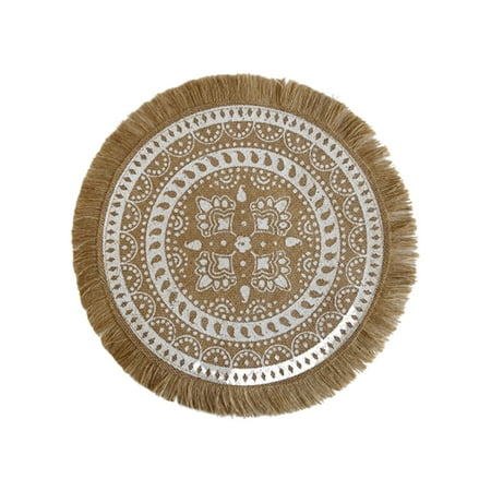 meijuhuga Place Mat Eco-friendly Burlap Embroidery Tassel Place Mat Photo Prop Useful Furniture Decoration
meijuhuga Place Mat Eco-friendly Burlap Embroidery Tassel Place Mat Photo Prop Useful Furniture Decoration