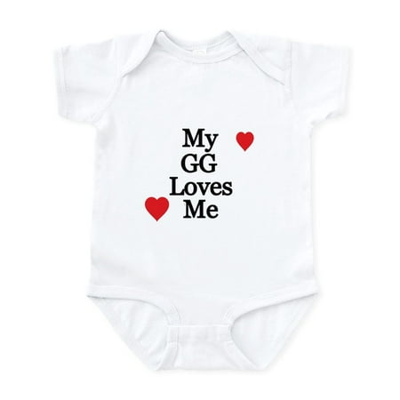 CafePress - My GG Loves Me Body Suit - Baby Light Bodysuit Size Newborn - 24 Months