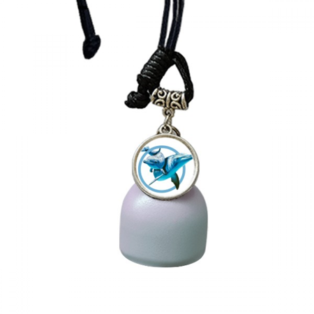 Dolphin Mother-Child Circle Crossing Wind Chimes Bell Car Pendant