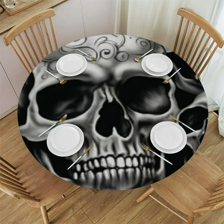 Round Fitted Table Cloth Halloween for Round Tables Skull Waterproof Table Cover
Round Fitted Table Cloth Halloween for Round Tables Skull Waterproof Table Cover