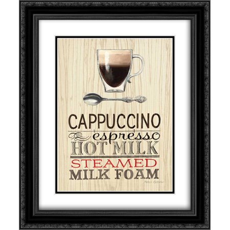 Cappucino 2x Matted 20x24 Black Ornate Framed Art Print by Fabiano, Marco
