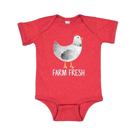 Inktastic Farming Chicken Farm Fresh Gift Baby Boy or Baby Girl Bodysuit