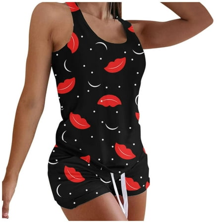 Follure Ladies casual underwear bra Women Printing Sleeveless Set Casual Vest Two-Piece Suit Red XXL
Follure Ladies casual underwear bra Women Printing Sleeveless Set Casual Vest Two-Piece Suit Red XXL
