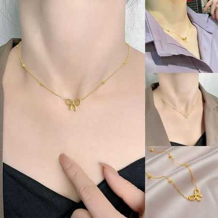Fashion Chain Gold Bowknot Necklace For Women Girls Bowknot Choker Necklace Gold Plated Ribbon Choker Necklaces Fashion Jewelry For Gifts
Fashion Chain Gold Bowknot Necklace For Women Girls Bowknot Choker Necklace Gold Plated Ribbon Choker Necklaces Fashion Jewelry For Gifts