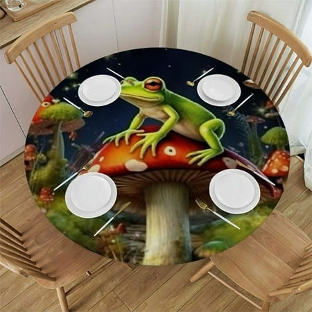 BCIIG Frog Mushroom Forest Round Table Cover Stain Resistant Washable Indoor Outdoor Tablecloth Kitchen Dining Wedding Parties 100% Polyester Fiber 42 -46
BCIIG Frog Mushroom Forest Round Table Cover Stain Resistant Washable Indoor Outdoor Tablecloth Kitchen Dining Wedding Parties 100% Polyester Fiber 42 -46