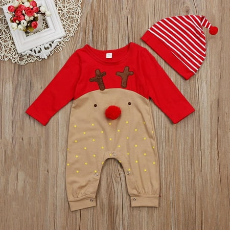 CHGBMOK Early Access Deals Baby Outfits Boys Girls Autumn Christmas Clothes Set Antlers Jumpsuit Xmas Long Sleeve Bodysuit Romper With Hat Christmas Gift
CHGBMOK Early Access Deals Baby Outfits Boys Girls Autumn Christmas Clothes Set Antlers Jumpsuit Xmas Long Sleeve Bodysuit Romper With Hat Christmas Gift