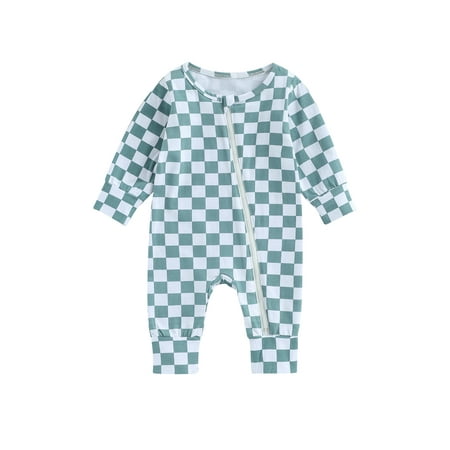 Emmababy Toddler Baby Jumpsuit with Checkerboard Print Long Sleeve Rompers with Zipper
Emmababy Toddler Baby Jumpsuit with Checkerboard Print Long Sleeve Rompers with Zipper