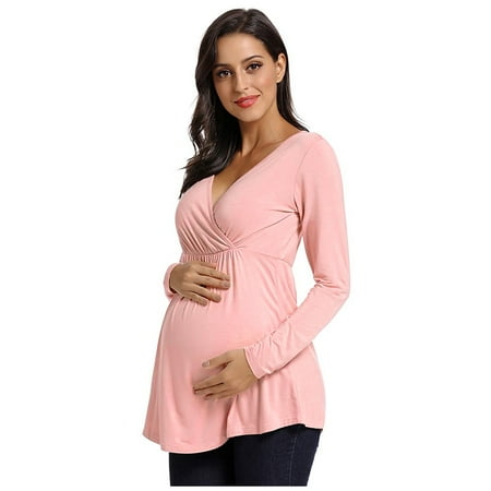 Women Maternity T-Shirts Long Sleeve Solid Color Nursing Tops T-shirt Breastfeeding Tshirts Tee Top Female Dailywear
Women Maternity T-Shirts Long Sleeve Solid Color Nursing Tops T-shirt Breastfeeding Tshirts Tee Top Female Dailywear
