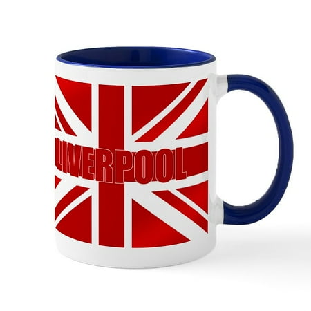 CafePress - Liverpool Scouser Flag Mug - 11 oz Ceramic Mug - Novelty Coffee Tea Cup
