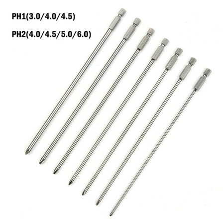 7Pcs 6.35mm Shank 200mm Long PH1 PH2 Cross Screwdriver Bits Power Driver Tool
7Pcs 6.35mm Shank 200mm Long PH1 PH2 Cross Screwdriver Bits Power Driver Tool