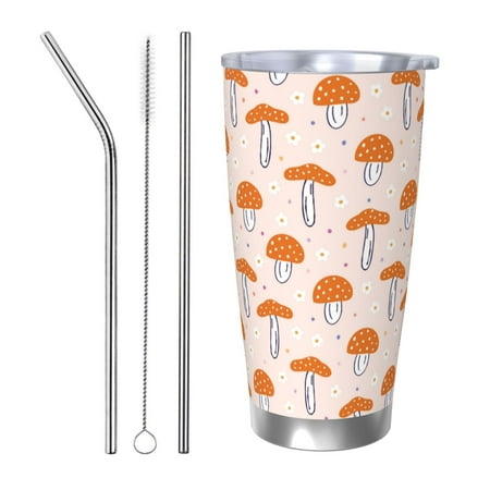 Gaeub Mushrooms Print 20-Ounce Stainless Steel Car Cup Tumblers Cups with Lids and Straw Coffee Cups for Adults Kids Home Car Office School Travel Party-Straw Three-piece Set
Gaeub Mushrooms Print 20-Ounce Stainless Steel Car Cup Tumblers Cups with Lids and Straw Coffee Cups for Adults Kids Home Car Office School Travel Party-Straw Three-piece Set