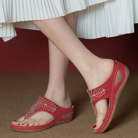 ZHELIYO Women s sandals Women Sandals Summer New Pattern Fashion Flip Flop Thick Sole Bohemian Style Versatile Beach Sandals Red 6.5
ZHELIYO Women s sandals Women Sandals Summer New Pattern Fashion Flip Flop Thick Sole Bohemian Style Versatile Beach Sandals Red 6.5