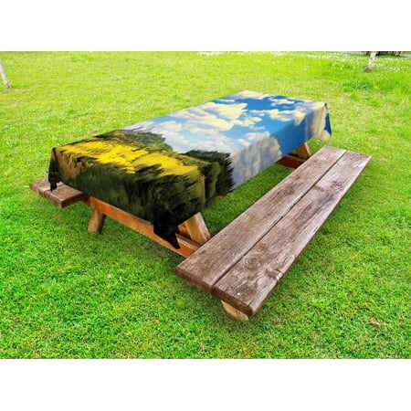 Italian Outdoor Tablecloth Old Italian Village Scenery with Meadows and Clouds Mediterranean Rural Print Decorative Washable Fabric Picnic Tablecloth 58 X 104 Inches Green Blue White by Ambesonne
Italian Outdoor Tablecloth Old Italian Village Scenery with Meadows and Clouds Mediterranean Rural Print Decorative Washable Fabric Picnic Tablecloth 58 X 104 Inches Green Blue White by Ambesonne