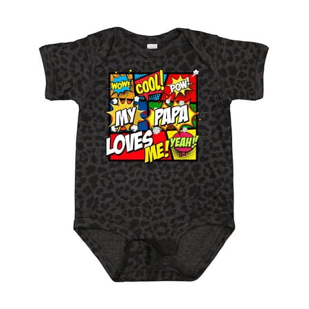 Inktastic My Papa Loves Me Superhero Gift Baby Boy or Baby Girl Bodysuit