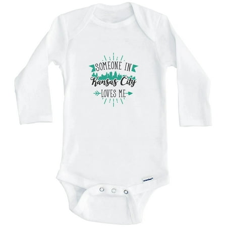 Someone In Kansas City Loves Me Kansas City MO Skyline One Piece Baby Bodysuit (Long Sleeve) 0-3 Months White
Someone In Kansas City Loves Me Kansas City MO Skyline One Piece Baby Bodysuit (Long Sleeve) 0-3 Months White