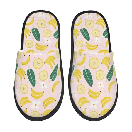 Noikeo Banana With Leaves Pattern Cozy Slippers Indoor for Women and Mens Fuzzy House Shoes Soft Plush Warm Slip-on Slippers-Medium
Noikeo Banana With Leaves Pattern Cozy Slippers Indoor for Women and Mens Fuzzy House Shoes Soft Plush Warm Slip-on Slippers-Medium