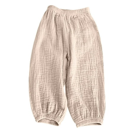 ZCFZJW Toddler Baby Girls Cotton Linen Baggy Pants Trendy Kids Summer Solid Color Sweet Elasticity Flared Pants Trousers Leggings #01-Beige 5-6Years
ZCFZJW Toddler Baby Girls Cotton Linen Baggy Pants Trendy Kids Summer Solid Color Sweet Elasticity Flared Pants Trousers Leggings #01-Beige 5-6Years