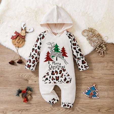 NIUREDLTD Boys Girls Christmas Long Sleeve Romper Cartoon Xmas Trees Deer Prints Hooded Jumpsuit
NIUREDLTD Boys Girls Christmas Long Sleeve Romper Cartoon Xmas Trees Deer Prints Hooded Jumpsuit