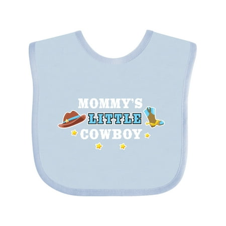 Inktastic Mommys Little Cowboy with Cowboy Hat and Boots Gift Baby Boy Bib