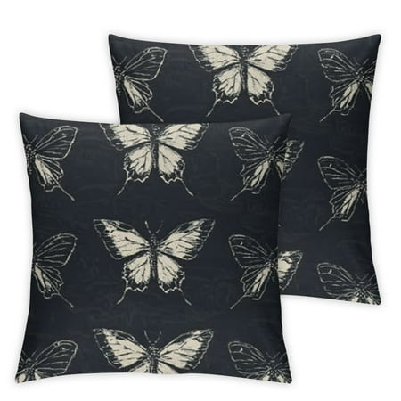 Ello0ord Butterfly Throw Pillow Cushion Case Repetitive Bohemian Minimalist Monochrome Design Hand-Drawn Moths Modern Accent Double-Sided Digital Printing 18x18in
Ello0ord Butterfly Throw Pillow Cushion Case Repetitive Bohemian Minimalist Monochrome Design Hand-Drawn Moths Modern Accent Double-Sided Digital Printing 18x18in