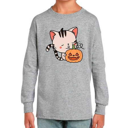 Cute Kittyboo Jack-O-Lantern Long Sleeve Toddler -Image by Shutterstock 2 Toddler