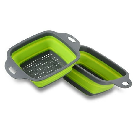 2pcs Multi-functional Folding Strainer Basket Collapsible Colander Kitchen Tool for Washing Fruit Vegetable (Green)
2pcs Multi-functional Folding Strainer Basket Collapsible Colander Kitchen Tool for Washing Fruit Vegetable (Green)