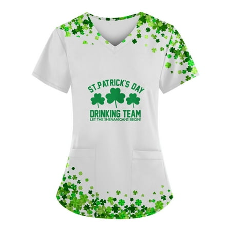 Cakiesky Scrub Tops for Women Cartoon Pattern V-Neck Printed Short-Sleeve Xmas Plus Size Scrub Shirts for Women Green M
Cakiesky Scrub Tops for Women Cartoon Pattern V-Neck Printed Short-Sleeve Xmas Plus Size Scrub Shirts for Women Green M