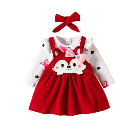 Baby Girls Autumn Outfits Long Sleeve Romper Tops and Fox Pattern Suspender Skirt Headband Clothes Sets
Baby Girls Autumn Outfits Long Sleeve Romper Tops and Fox Pattern Suspender Skirt Headband Clothes Sets