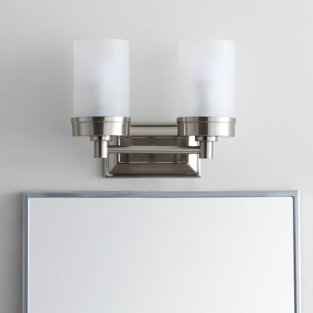 Safavieh Kylan Two Light Bathroom Sconce Nickel