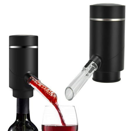 

Spptty Electric Wine Decanter Electric Wine Aerator Dispenser Black Automatic Wine Pourer USB Charging Wine Decanter With Base For Restaurant