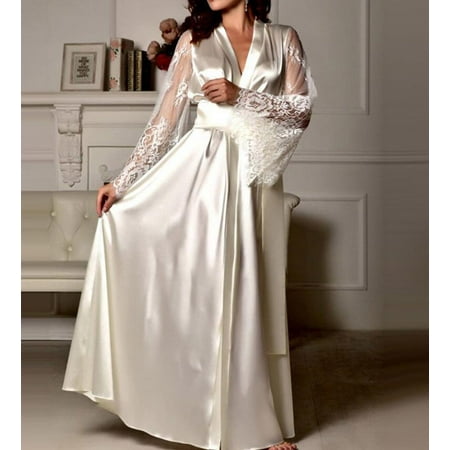 Left wind Women s Robe Summer Female Sexy Solid Color Plus Size Long Nightdress Ladies Fashion Elegant Lace Up Satin Silk Robe Sleepwear
Left wind Women s Robe Summer Female Sexy Solid Color Plus Size Long Nightdress Ladies Fashion Elegant Lace Up Satin Silk Robe Sleepwear