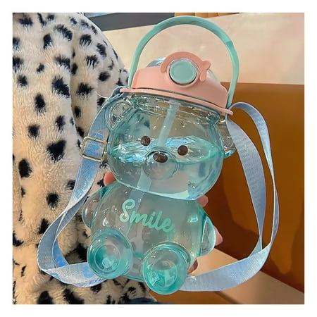 Bear Straw Bottle Cartoon Kid Water Bottle Clear Anti-Leak Reusable Water Bottle Purple 1400ml
Bear Straw Bottle Cartoon Kid Water Bottle Clear Anti-Leak Reusable Water Bottle Purple 1400ml
