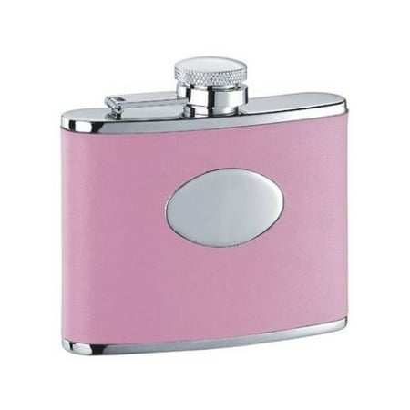 Visol Products Leather Stainless Steel Hip Flask