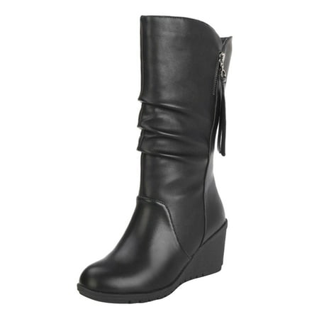 ZMHEGW Womens Boots Fall Keep Warm Plush Winter Wedges Artificial Leather Zipper Mid Calf Round Toe Boots Shoes
ZMHEGW Womens Boots Fall Keep Warm Plush Winter Wedges Artificial Leather Zipper Mid Calf Round Toe Boots Shoes