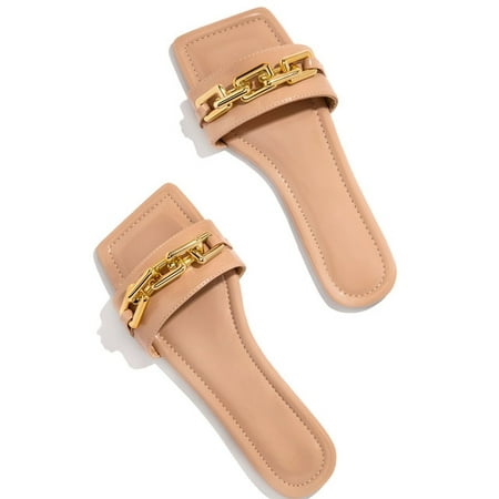 Women s Slippers 2022 Summer Transparent Chain Luxury Square Head Flat Heel Female plus size outdoor beach women slides Sandals
Women s Slippers 2022 Summer Transparent Chain Luxury Square Head Flat Heel Female plus size outdoor beach women slides Sandals