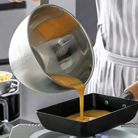 CHNGTO Multifunctional Stainless Steel Measuring Cup with Handle Scale for Baking Tools and Kitchen Supplies - Ideal for Mixing Egg Liquid and More
CHNGTO Multifunctional Stainless Steel Measuring Cup with Handle Scale for Baking Tools and Kitchen Supplies - Ideal for Mixing Egg Liquid and More