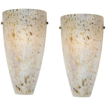 Possini Euro Design Modern Wall Light Sconces Set of 2 Bronze Metal Hardwired 7 Fixture Caramel Amber Art Glass for Bedroom Home
Possini Euro Design Modern Wall Light Sconces Set of 2 Bronze Metal Hardwired 7 Fixture Caramel Amber Art Glass for Bedroom Home