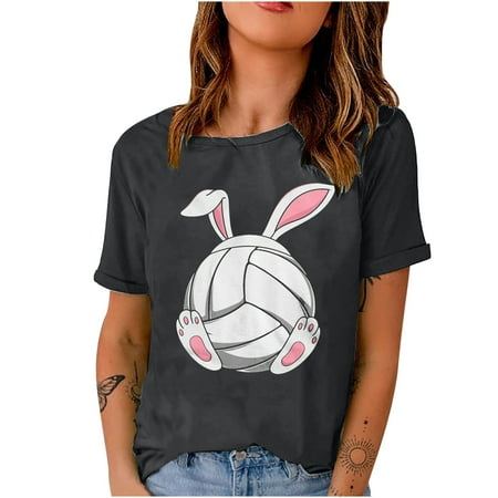 Blouses for Women Fashion 2023 Women s Fashion Summer Round Neck Leisure Short Sleeve Rabbit Printing Tops Workout Tshirts Shirts for Women Gray M
Blouses for Women Fashion 2023 Women s Fashion Summer Round Neck Leisure Short Sleeve Rabbit Printing Tops Workout Tshirts Shirts for Women Gray M