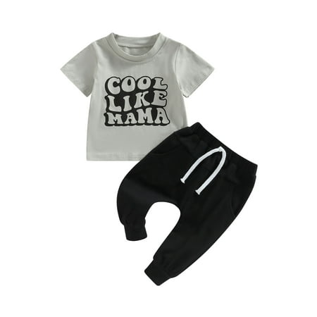 Meihuida Toddler Boys Summer Outfit Letter Print Short Sleeve T-shirt and Stretchy Casual Pants with Pockets Set
Meihuida Toddler Boys Summer Outfit Letter Print Short Sleeve T-shirt and Stretchy Casual Pants with Pockets Set