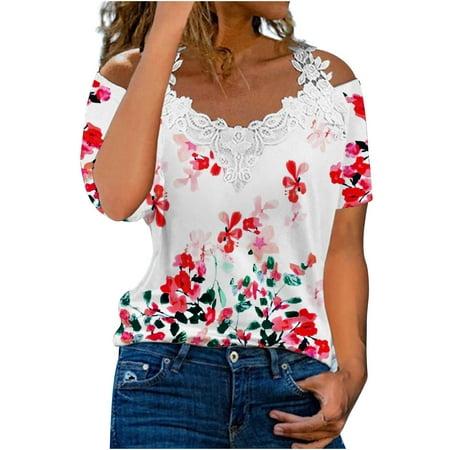 Bospose Short Sleeve Crop Top Women V-Neck Shirt Corset Top Lace Top Pink Top Fashion Woman Causal Print Blouse T-Shirt Summer Tops Lady Off Shoulder Top T-Shirt 22103 L
Bospose Short Sleeve Crop Top Women V-Neck Shirt Corset Top Lace Top Pink Top Fashion Woman Causal Print Blouse T-Shirt Summer Tops Lady Off Shoulder Top T-Shirt 22103 L