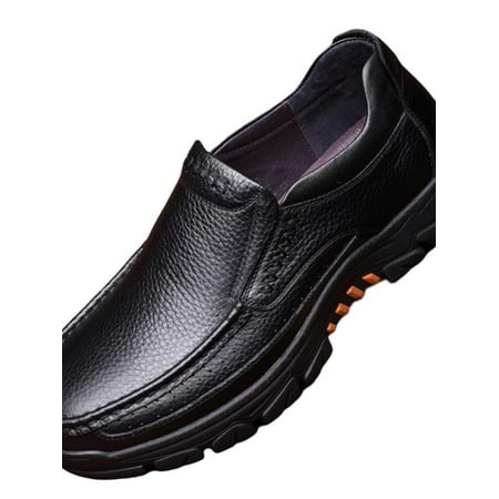 Topumt Mens Slip On Loafer Leather Casual Walking Shoes Comfortable for Work Office Dress Outdoor