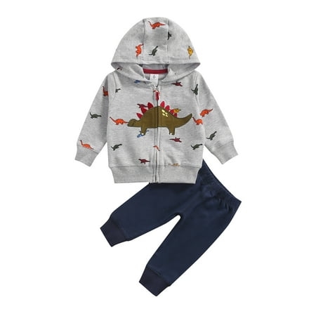 Gureui 2Pcs Infant Baby Tracksuits Dinosaur/Stripe Hooded Long Sleeve Zipper Sweatshirt + Elastic Waist Pants 3-24M
Gureui 2Pcs Infant Baby Tracksuits Dinosaur/Stripe Hooded Long Sleeve Zipper Sweatshirt + Elastic Waist Pants 3-24M