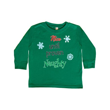 Inktastic Nice until Proven Naughty with Snowflakes Gift Toddler Boy or Toddler Girl Long Sleeve T-Shirt
Inktastic Nice until Proven Naughty with Snowflakes Gift Toddler Boy or Toddler Girl Long Sleeve T-Shirt