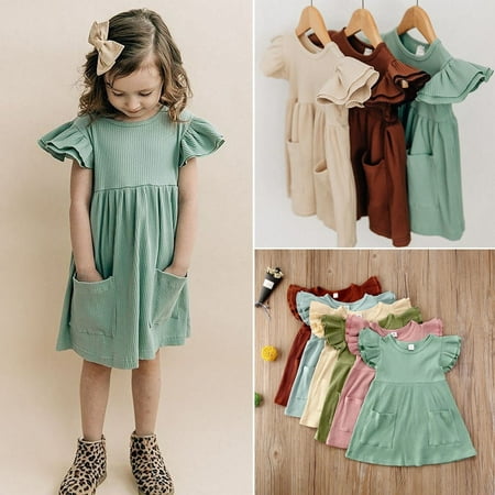 1-4Y Toddler Baby Girls Holiday Cute Dress Solid Ruffles Sleeve Pocket Knee Length A-Line Dress x 6 Colors
1-4Y Toddler Baby Girls Holiday Cute Dress Solid Ruffles Sleeve Pocket Knee Length A-Line Dress x 6 Colors
