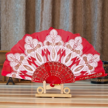 〖TOTO〗Home Decor Paper Fans Set Chinese Style Dance Wedding Party Lace Silk Folding Hand Held Flower Fan Red
〖TOTO〗Home Decor Paper Fans Set Chinese Style Dance Wedding Party Lace Silk Folding Hand Held Flower Fan Red