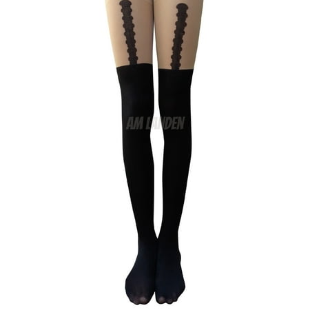 AM Landen Japanese Sexy Mock Nude Garter Pantyhose(Mock Garter)
