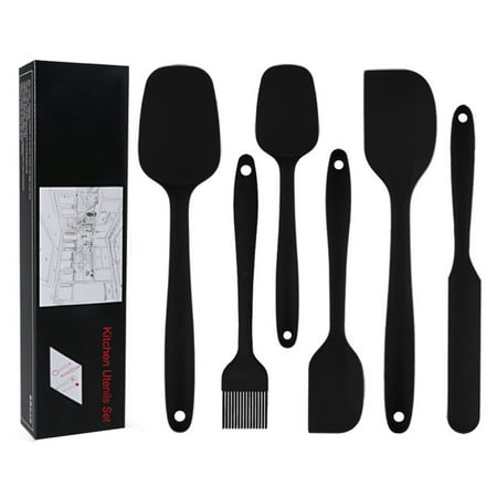 VeliToy 6 Pcs Silicone Spatula Set Non-Stick Heat-Resistant Spatulas Turner for Cooking Baking Mixing Baking Tools(Black)
VeliToy 6 Pcs Silicone Spatula Set Non-Stick Heat-Resistant Spatulas Turner for Cooking Baking Mixing Baking Tools(Black)