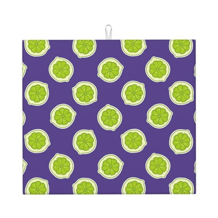 Dish Drying Mats for Kitchen Counter - Cute Limes Purple 16x18In Anti-Slip Absorbent Microfiber Drying Mat for Kitchen Counter Mat Dish Rack Mat with Hanging Loop
Dish Drying Mats for Kitchen Counter - Cute Limes Purple 16x18In Anti-Slip Absorbent Microfiber Drying Mat for Kitchen Counter Mat Dish Rack Mat with Hanging Loop